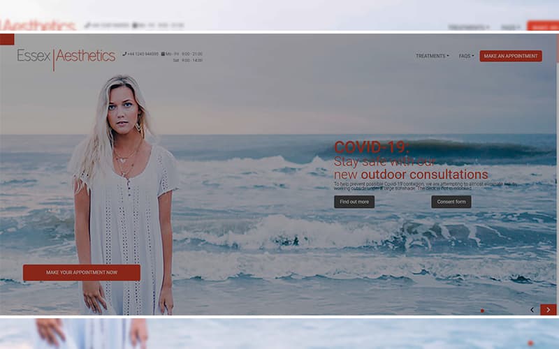 Essex Aesthetics Website